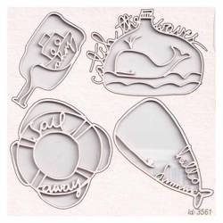 Chipboard Sail Away - Whalecome Summer