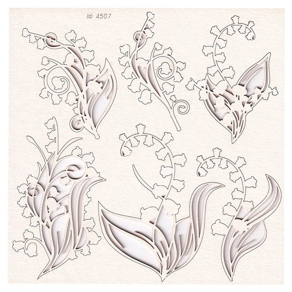 Chipboard - Lilly of the valley - bouquets