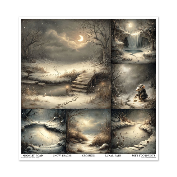 Set of scrapbooking papers 30x30 -  Mouse World - Winter Journey - Itd Collection