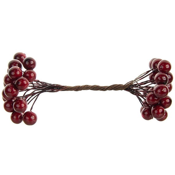  Dark red berries of mountain ash