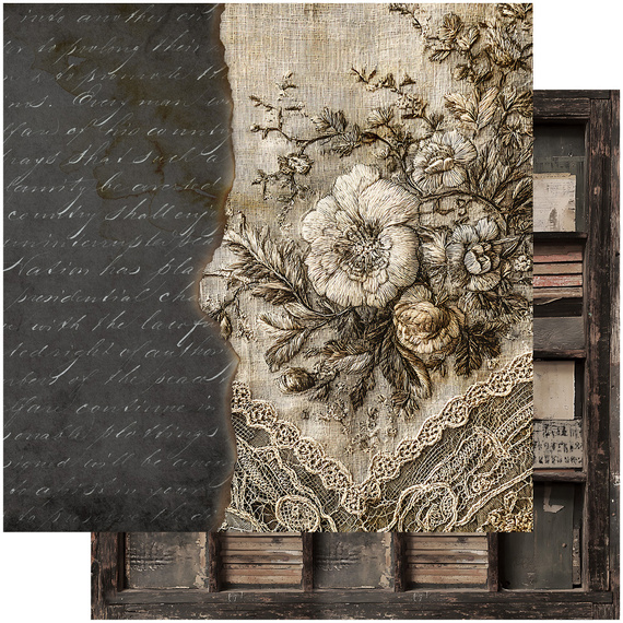 Set of Scrapbooking papers 15x15 - Alchemy of Art - In silence