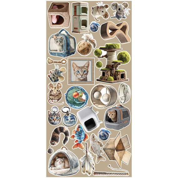 Time scrapbooking accessories set - Craft o'clock - Plum & Caramel - MIX