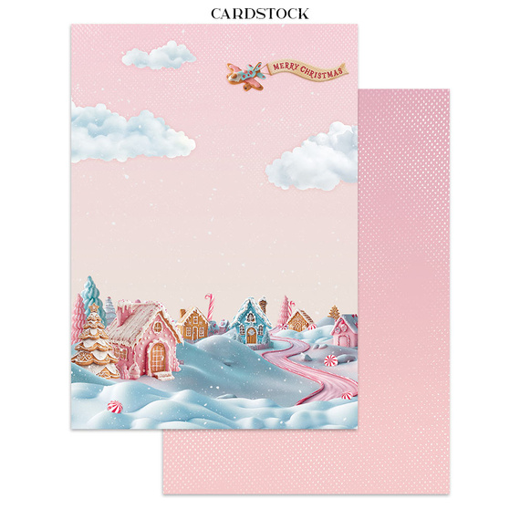 Junk Journal set of papers, stickers and elements - Candy Christmas - Stamperia