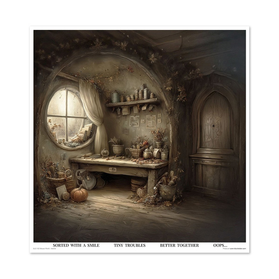 Set of scrapbooking papers 30x30 - Mouse World - Interior - Itd Collection