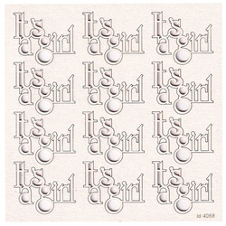 Chipboard It's A Girl - Lettering