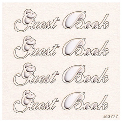 Chipboard Lettering Guest Book - 4 pcs