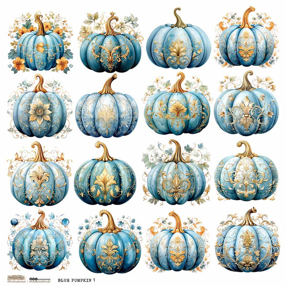 Stickers paper - ScrapLove - Blue Pumpkin 1 blue pumpkins