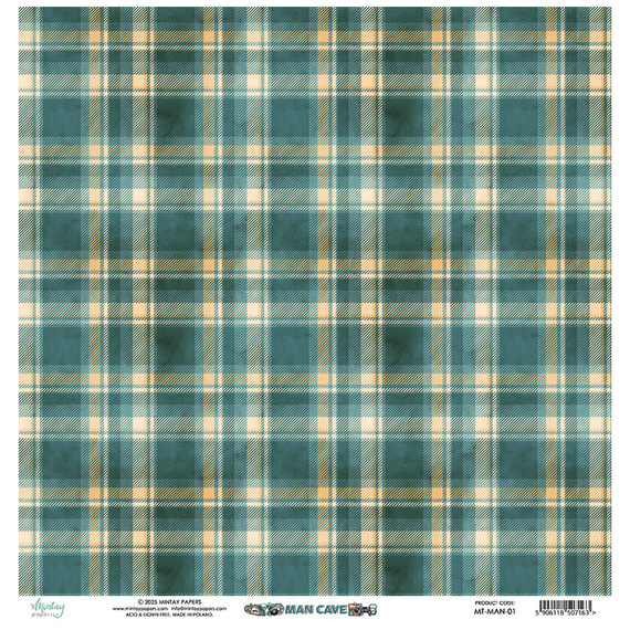 Scrapbooking paper 30x30 - Mintay - Man Cave 01