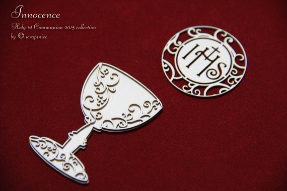 Chipboard First Communion set- 03 Innocence (3 pcs) - 3D 