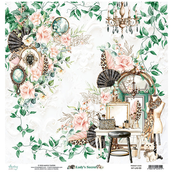 Scrapbooking paper 30x30 - Mintay - Lady's Secret 03