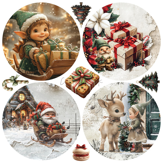 Set of scrapbooking papers 15x15 - Craft o'clock - Oh Christmas Night