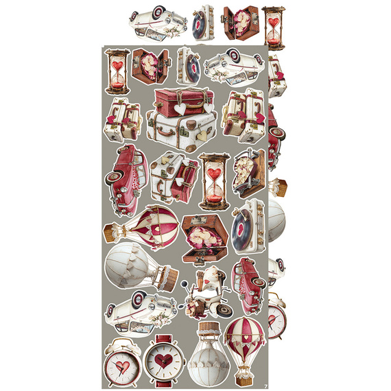 Time scrapbooking accessories set - Craft o'clock - Plum & Caramel - MIX