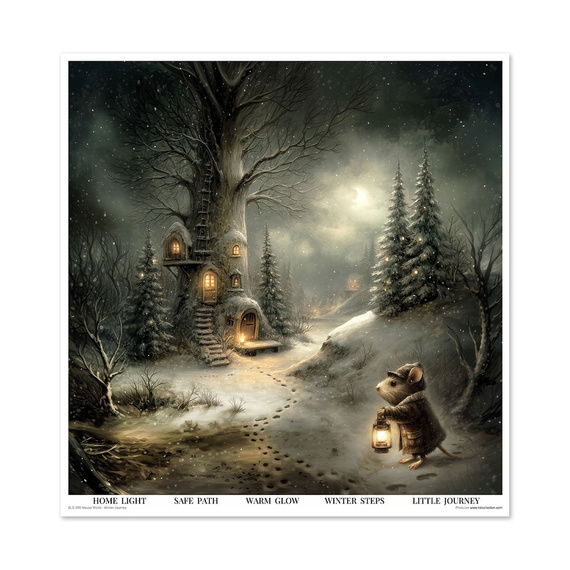 Set of scrapbooking papers 30x30 -  Mouse World - Winter Journey - Itd Collection