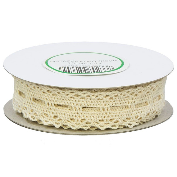 Cotton lace cream 20mm x 4,55m