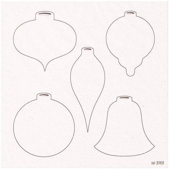 Chipboard Die Cut baubles full - Scrapiniec