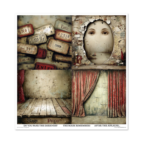Set of scrapbooking papers 30x30 - Carnival - Masquerade - Itd Collection