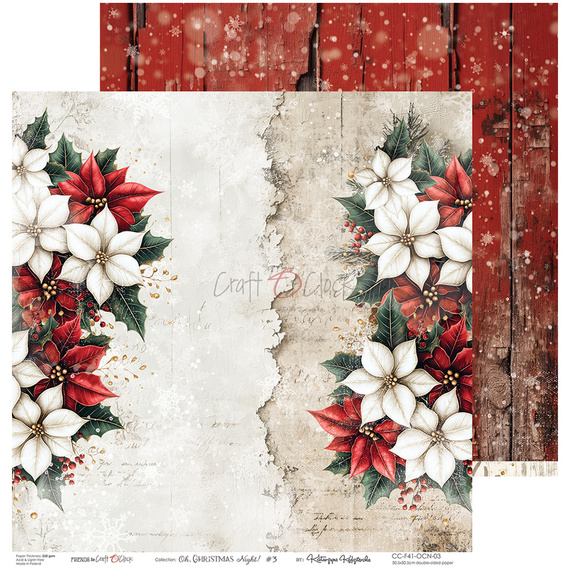 Set of scrapbooking papers 30x30 - Craft o'clock -  Oh Christmas Night