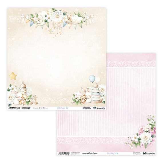 Scrapbooking paper 30x30 - ScrapAndMe - Oh, Baby 07/08