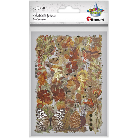 Stickers foil - Mushrooms, cones, leaves