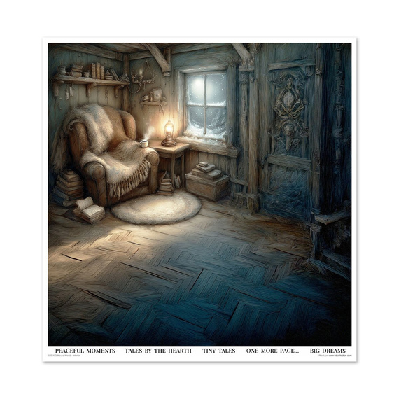 Set of scrapbooking papers 30x30 - Mouse World - Interior - Itd Collection