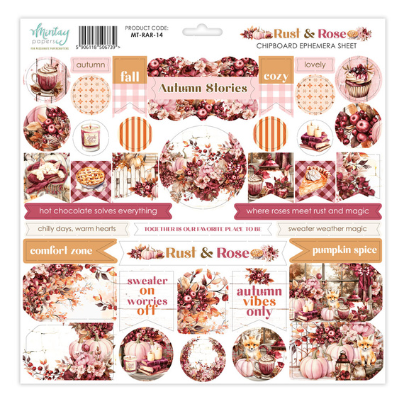 Sheet of cardboard elements - Mintay - Rust & Rose ENG