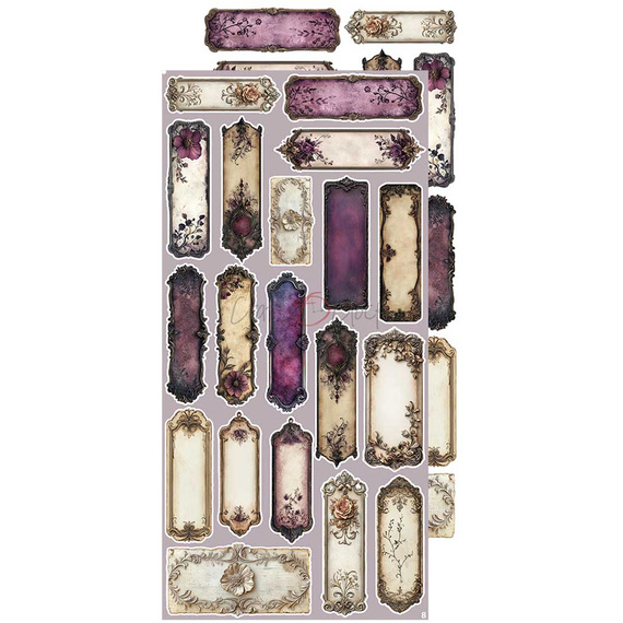 Time scrapbooking accessories set - Craft o'clock - Plum & Caramel - MIX