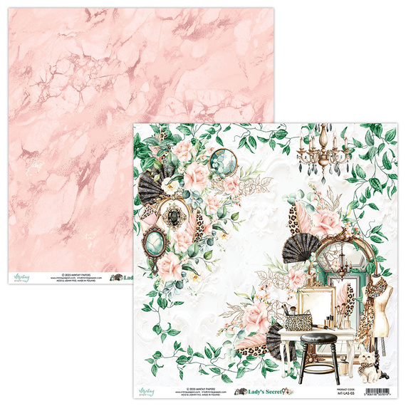 Set of scrapbooking papers 20x20 - Mintay - Lady's Secret
