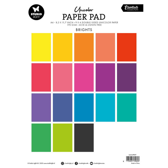 Set of scrapbooking papers A4 - Brights Tones
