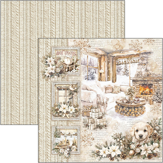 Set of scrapbooking papers 30x30cm - Paper Pad - Ciao Bella - Winter Season