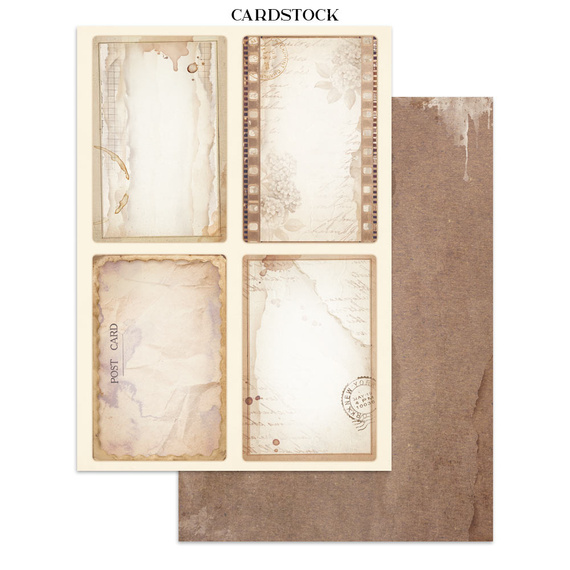 Junk Journal set of papers, stickers and elements - Quiet Days - Stamperia