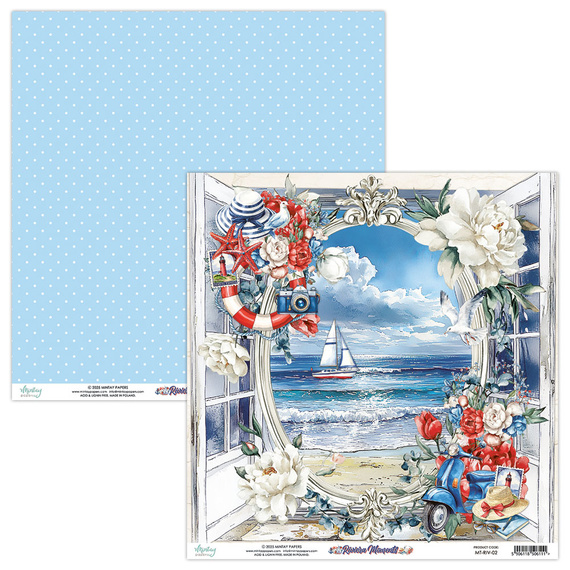 Scrapbooking paper 30x30 - Mintay - Riviera Moments 02