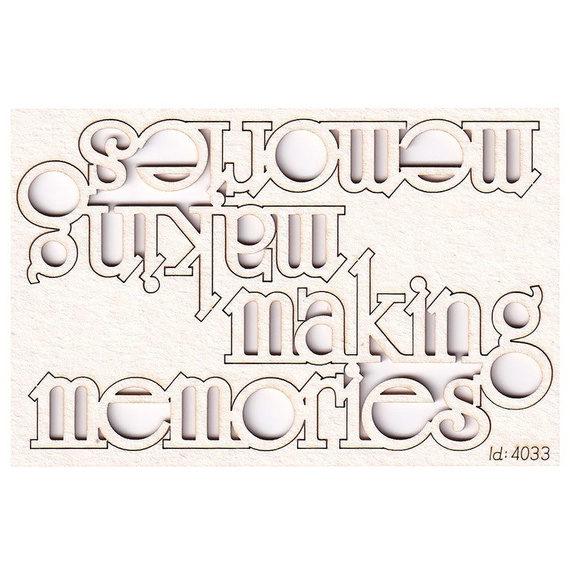 Chipboard Lettering Making Memories 2 pcs 