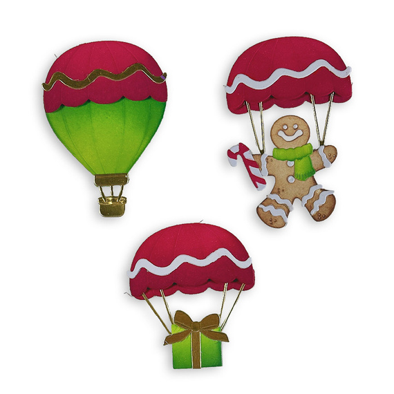 Cutting Die - Candy Christmas - Balloons - Stamperia 