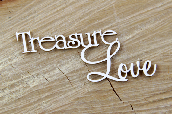 Chipboard Lettering Treasure Love