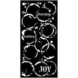 Stencil mixed Media 3D 12x25cm - Furry Friends morning with coffee - Stamperia