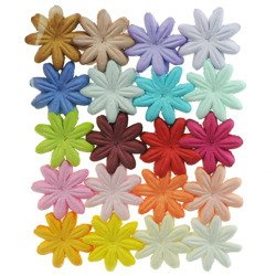 100 MIXED COLOUR SUMMER BLOOMS (20 colours - 2,5cm / 1")