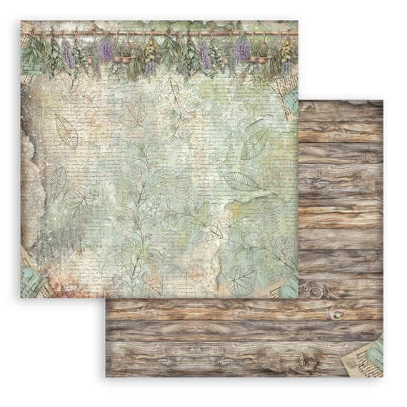 Scrapbooking Craft Papier Set 20x20 - Stamperia - Herbarium Silvae backgrounds