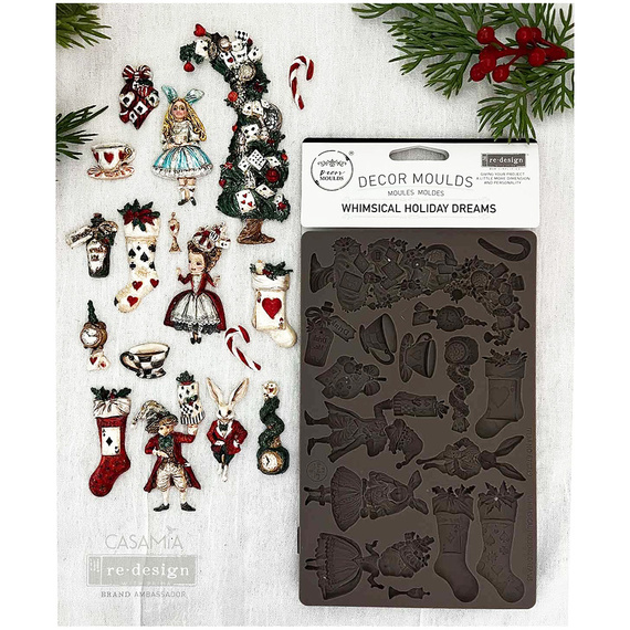 Silicone mold - Prima - Whimsical Holiday Dreams Alice Christmas