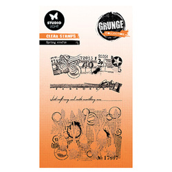 Transparent stamp - StudioLight - Spring crafts Grunge Collection hyacinths