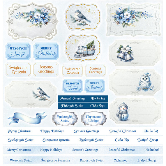 Set of 30x30 scrapbooking papers - ScrapAndMe - Winter Sparkle