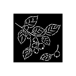 3D Mixed Media Stencil 12x12cm- Whispering Woods berries - Stamperia