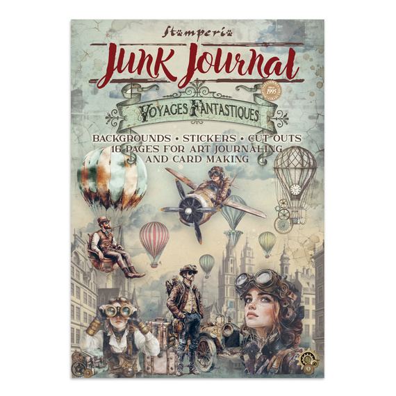 Junk Journal set of papers, stickers and elements - Voyages Fantastiques - Stamperia 