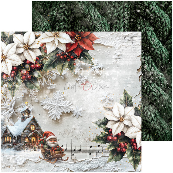 Set of scrapbooking papers 15x15 - Craft o'clock - Oh Christmas Night