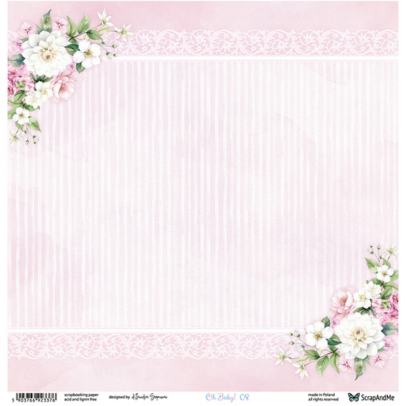 Scrapbooking paper 30x30 - ScrapAndMe - Oh, Baby 07/08