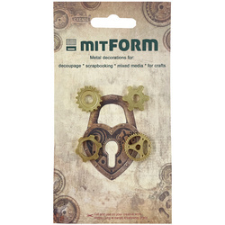 Galvanized metal ornaments - 20mm gear set