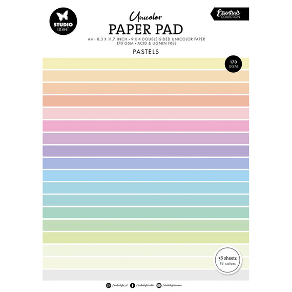 Set of scrapbooking papers A4 - Pastels Tones