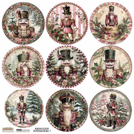 Stickers paper - ScrapLove - Medallion Nutracker 1 - Medallions Nutcracker