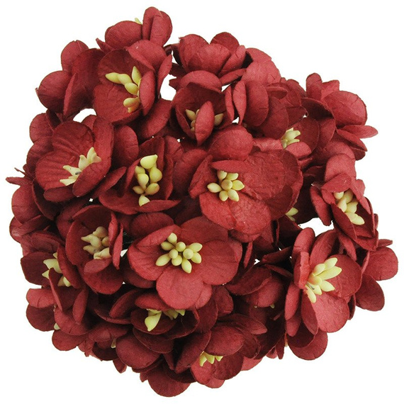 50 DEEP RED MULBERRY PAPER CHERRY BLOSSOMS