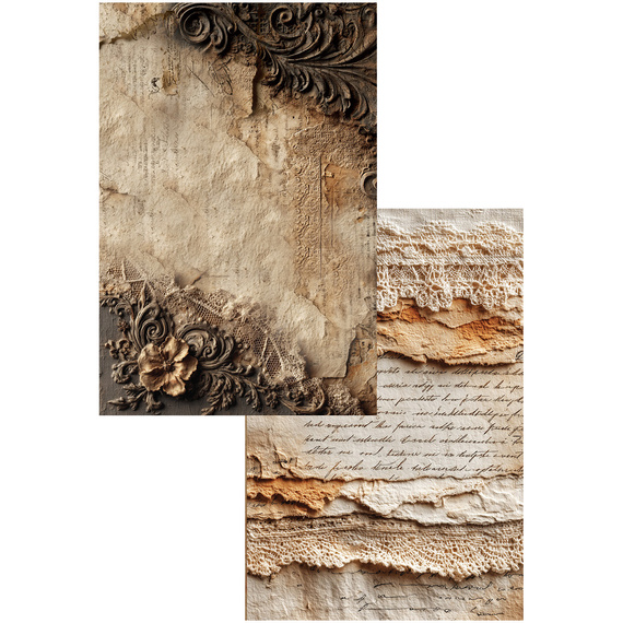 Set of scrapbooking papers A4 - Alchemy of Art - In silence