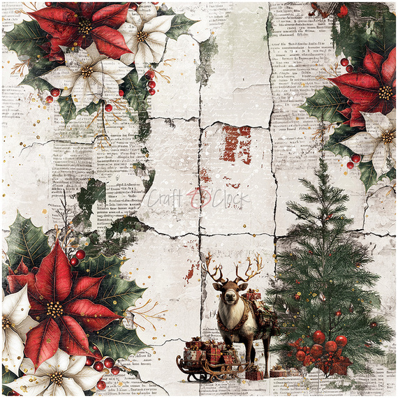 Set of scrapbooking papers 20x20 - Craft o'clock - Oh Christmas Night mix